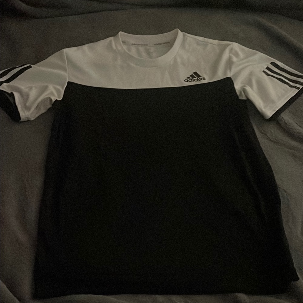 Adidas Black and White Short Sleeve Tee
